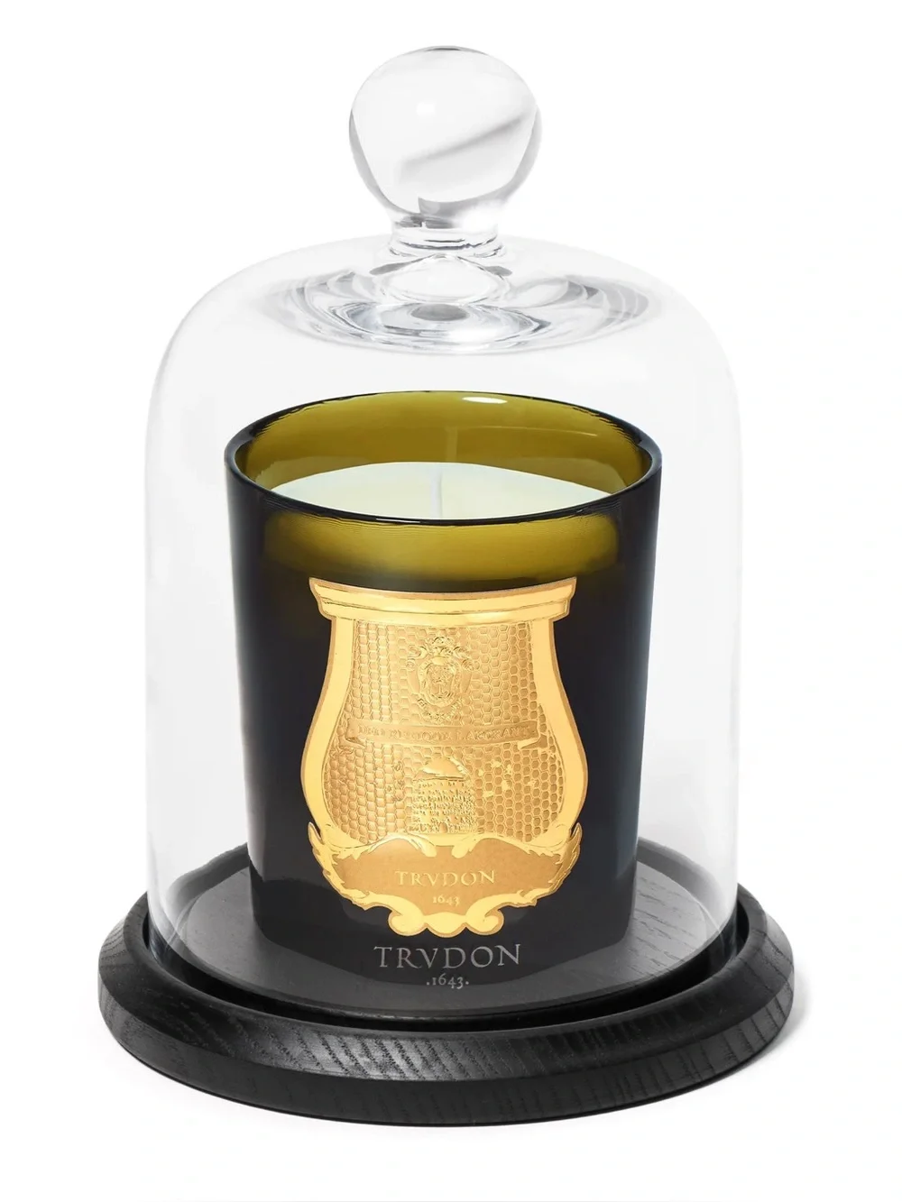 Trudon Glass Cloche with Black Wood Stand / Base